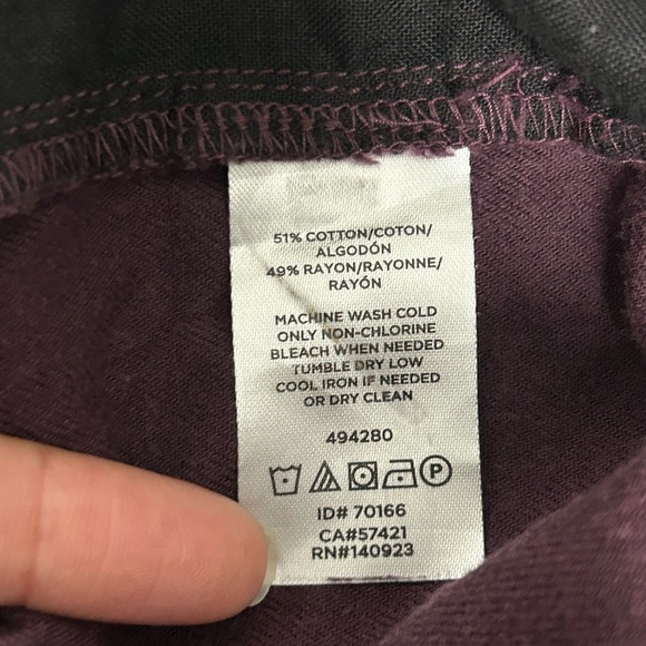 LOFT Cotton Blend Mid Rise Purple Drawstring Raw Hem Summer Shorts Casual Sz XS - Picture 12 of 12
